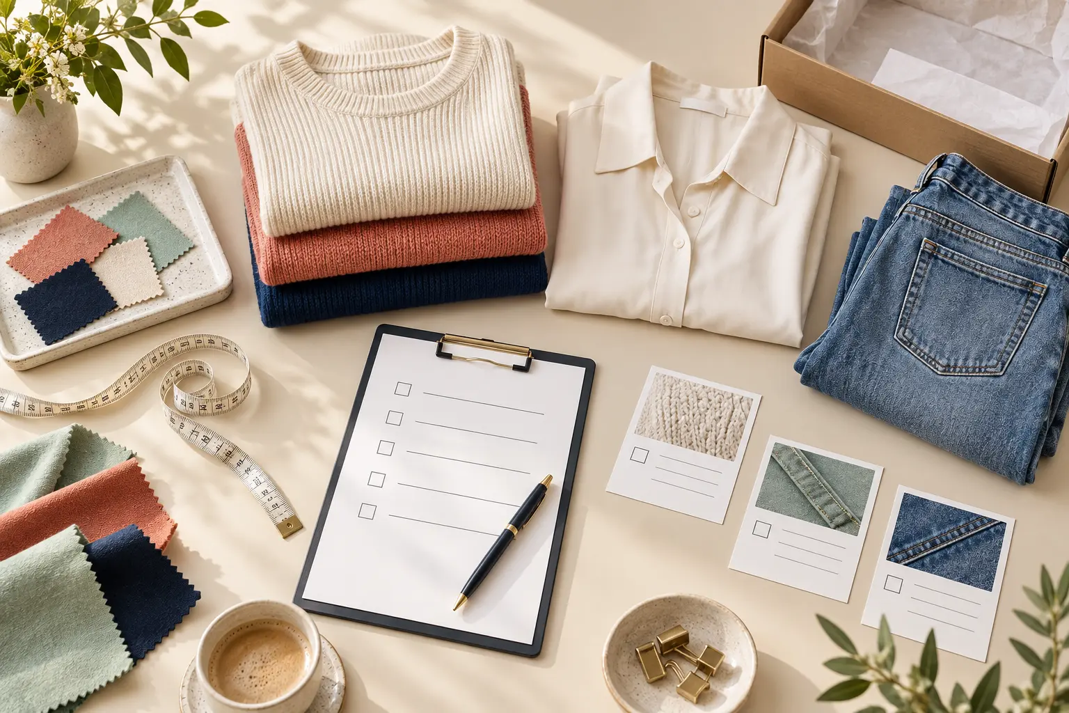 Women’s clothing measurement and QC workstation